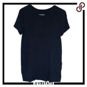 Small Soft Surroundings Black 100% Cotton Soft Top